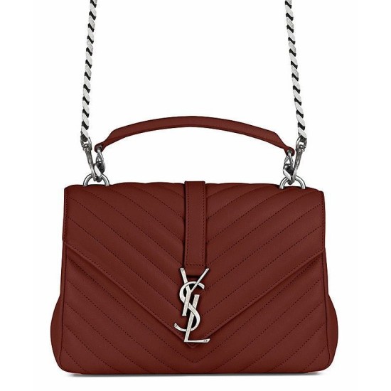 Replica YSL Classic Medium Monogram Saint Lauren College Bag Mauve