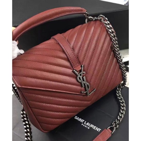 Replica YSL Classic Medium Monogram Saint Lauren College Bag Mauve
