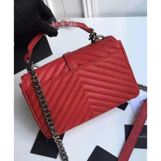 Fake YSL Classic Medium Monogram Saint Lauren College Bag Red Replica Replica YSL Classic Medium Monogram Saint Lauren College Bag Red