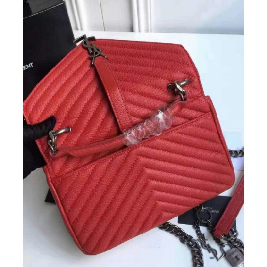 Fake YSL Classic Medium Monogram Saint Lauren College Bag Red Replica Replica YSL Classic Medium Monogram Saint Lauren College Bag Red