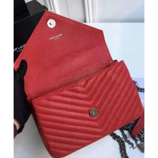 Fake YSL Classic Medium Monogram Saint Lauren College Bag Red Replica Replica YSL Classic Medium Monogram Saint Lauren College Bag Red