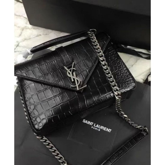 Replica YSL Classic Medium Monogram Saint Laurent College Bag Black