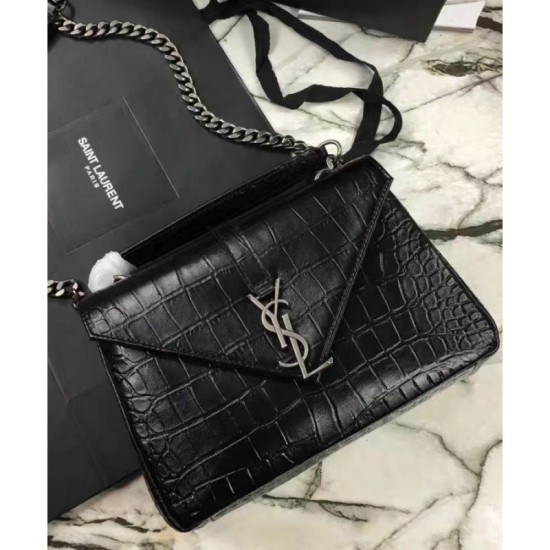 Replica YSL Classic Medium Monogram Saint Laurent College Bag Black