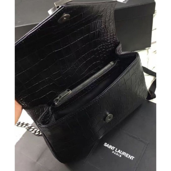 Replica YSL Classic Medium Monogram Saint Laurent College Bag Black