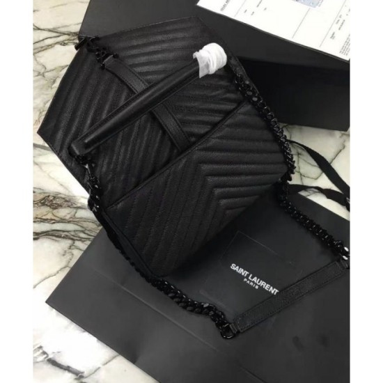 Replica YSL Classic Medium Monogram Saint Laurent College Bag Black