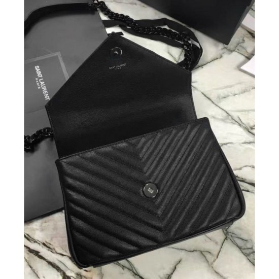 Replica YSL Classic Medium Monogram Saint Laurent College Bag Black