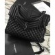 Replica YSL Large Monogram Envelope Satchel Black