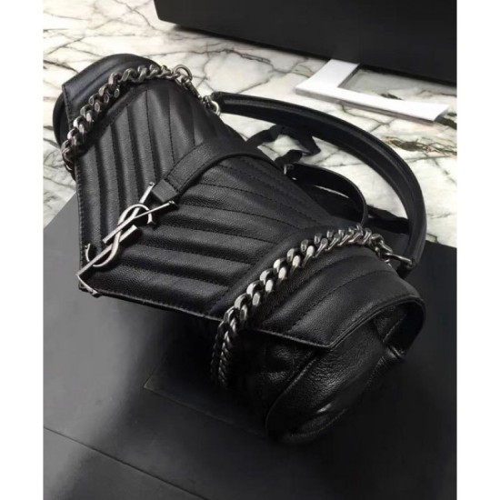 Replica YSL Large Monogram Envelope Satchel Black