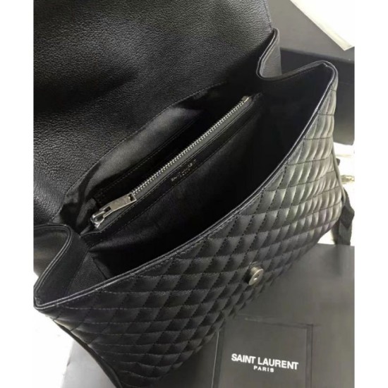 Replica YSL Large Monogram Envelope Satchel Black