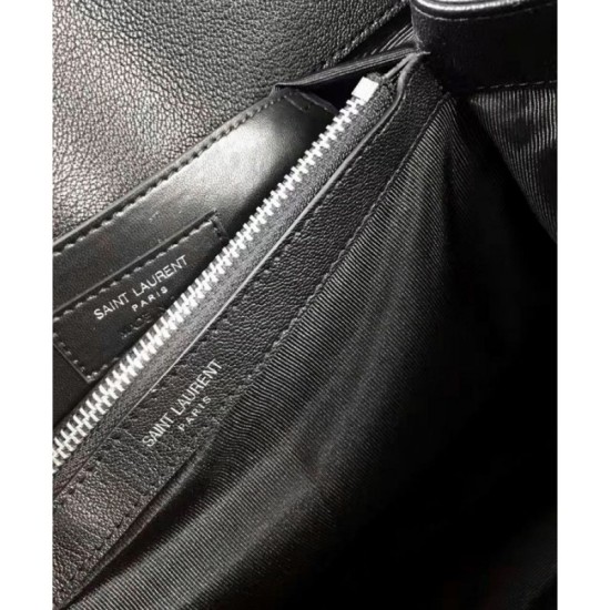 Replica YSL Large Monogram Envelope Satchel Black