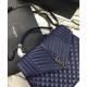 Fake YSL Large Monogram Envelope Satchel Dark Blue Replica