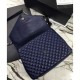Fake YSL Large Monogram Envelope Satchel Dark Blue Replica