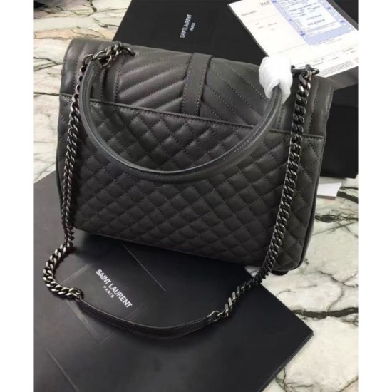 Replica YSL Large Monogram Envelope Satchel Gray Replica YSL Large Monogram Envelope Satchel Gray