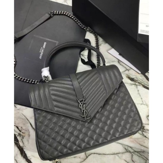 Replica YSL Large Monogram Envelope Satchel Gray Replica YSL Large Monogram Envelope Satchel Gray