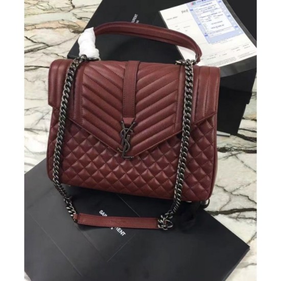 Replica YSL Large Monogram Envelope Satchel Mauve