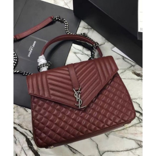 Replica YSL Large Monogram Envelope Satchel Mauve