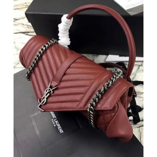 Replica YSL Large Monogram Envelope Satchel Mauve