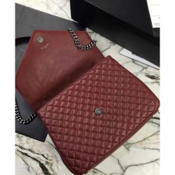 Replica YSL Large Monogram Envelope Satchel Mauve