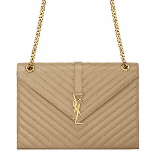 Replica YSL Large Monogram Satchel Apricot