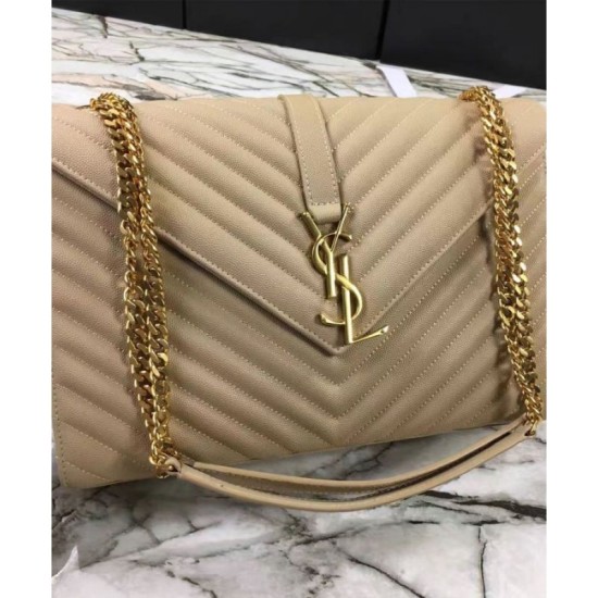 Replica YSL Large Monogram Satchel Apricot