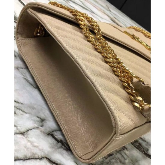 Replica YSL Large Monogram Satchel Apricot