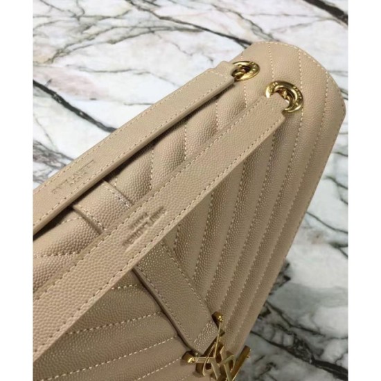 Replica YSL Large Monogram Satchel Apricot