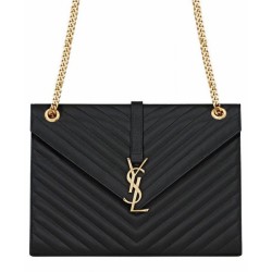 Replica YSL Large Monogram Satchel Black