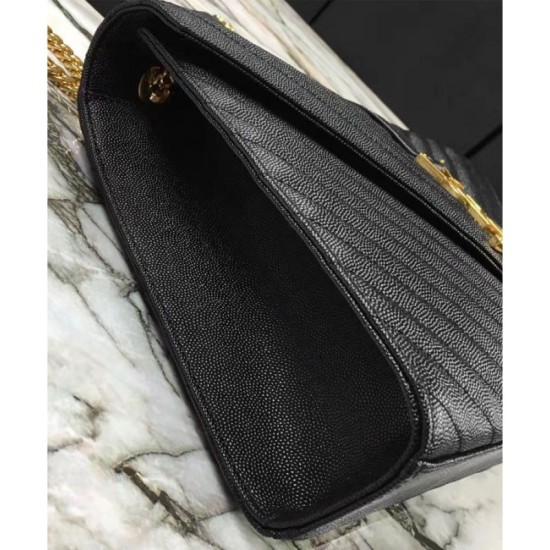 Replica YSL Large Monogram Satchel Black