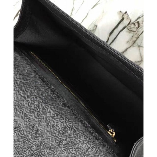 Replica YSL Large Monogram Satchel Black