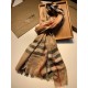 Fake Burberry Aquatic Cashmere Small Check Shawl 75 x 220 Brown Replica