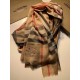 Fake Burberry Aquatic Cashmere Small Check Shawl 75 x 220 Brown Replica