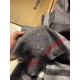 Replica Burberry Aquatic Cashmere Small Check Shawl 75 x 220 Gray