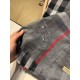 Replica Burberry Aquatic Cashmere Small Check Shawl 75 x 220 Gray