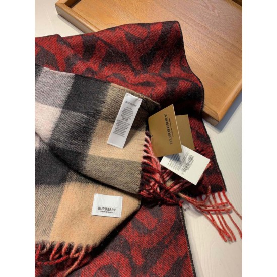 Replica Burberry Double-sided Cashmere Wool Shawl 30 x 180
