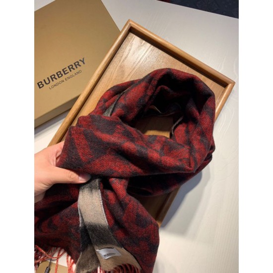 Replica Burberry Double-sided Cashmere Wool Shawl 30 x 180
