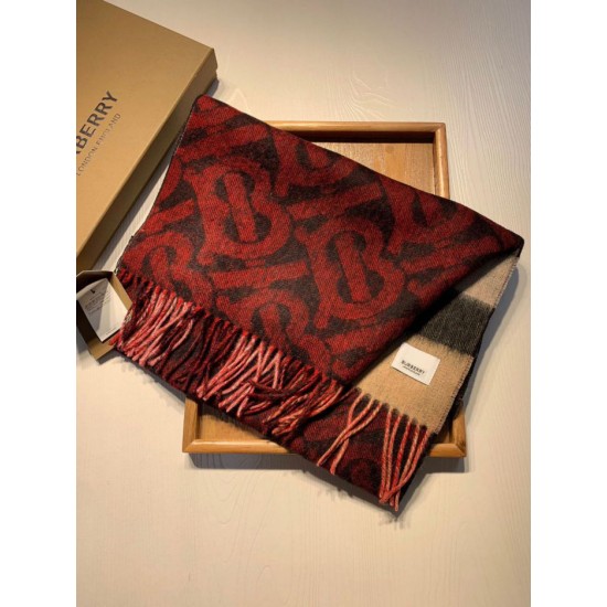 Replica Burberry Double-sided Cashmere Wool Shawl 30 x 180