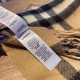 Replica Burberry Double-sided Letter Logo Check Cashmere Wool Shawl 30 x 180 Brown