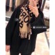 Fake Burberry Double-sided Letter Logo Check Cashmere Wool Shawl 30 x 180 Brown Replica Replica Burberry Double-sided Letter Logo Check Cashmere Wool Shawl 30 x 180 Brown