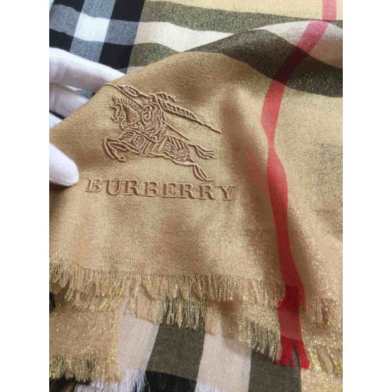 Fake Burberry bling lurex cashmere Shawl 90 x 200 Replica