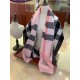 Replica Burberry classic large Check cashmere Shawl 60 x 180 Pink