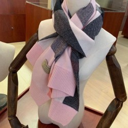 Replica Burberry classic large Check cashmere Shawl 60 x 180 Pink