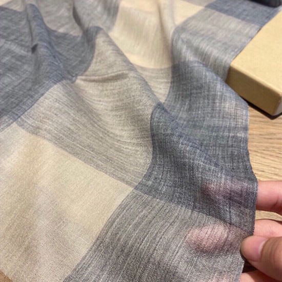 Replica Burberry classic horse embroidery check cashmere scarf 100 x 200