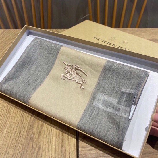 Replica Burberry classic horse embroidery check cashmere scarf 100 x 200