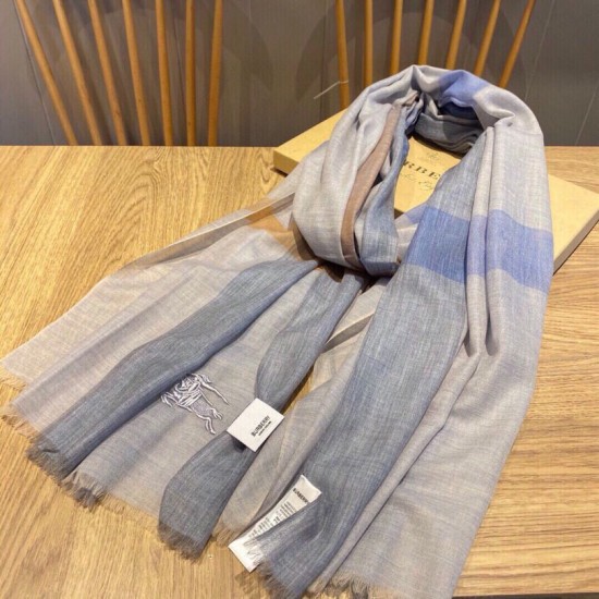 Replica Burberry classic horse embroidery check cashmere scarf 100 x 200