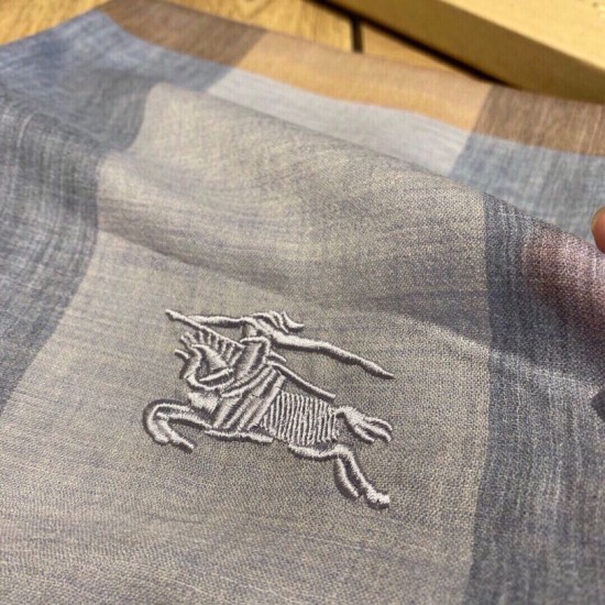 Replica Burberry classic horse embroidery check cashmere scarf 100 x 200