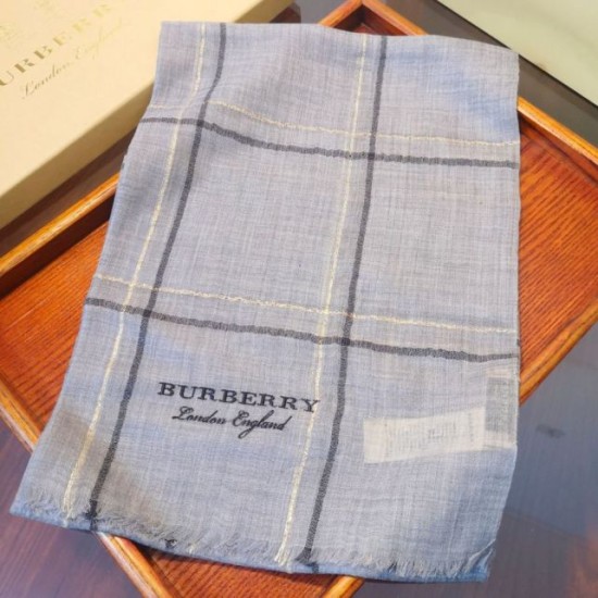 Replica Burberry Lurex Thread Color Block Check Cashmere Scarf 90 x 200