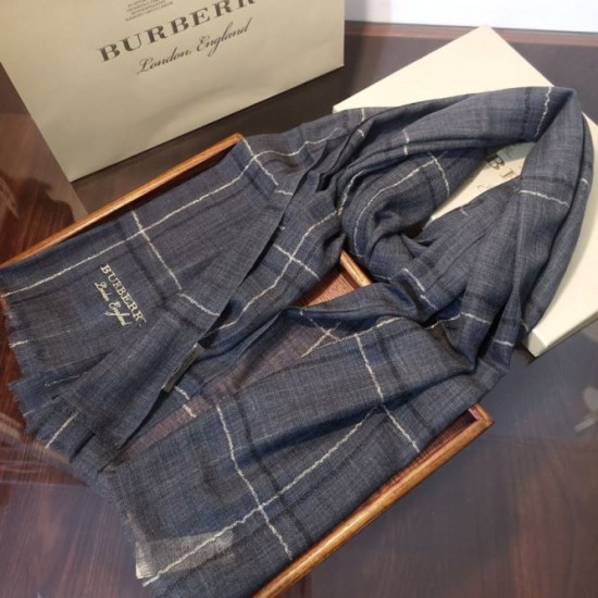 Replica Burberry Lurex Thread Color Block Check Cashmere Shawl 90 x 200