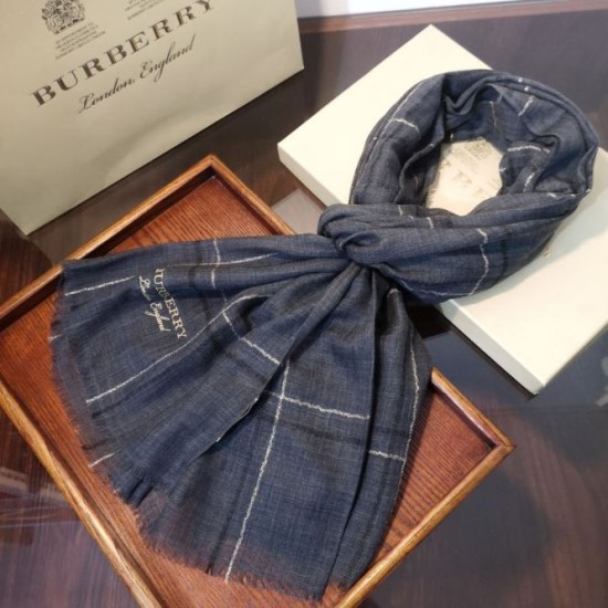 Replica Burberry Lurex Thread Color Block Check Cashmere Shawl 90 x 200