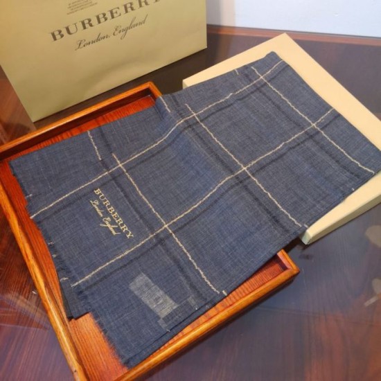 Replica Burberry Lurex Thread Color Block Check Cashmere Shawl 90 x 200