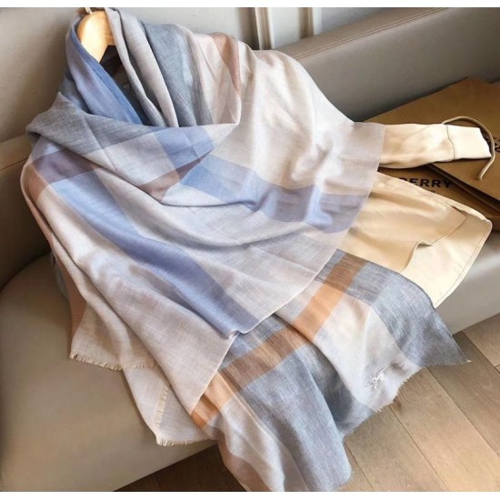 Replica Burberry classic horse embroidery check cashmere scarf 100 x 200
